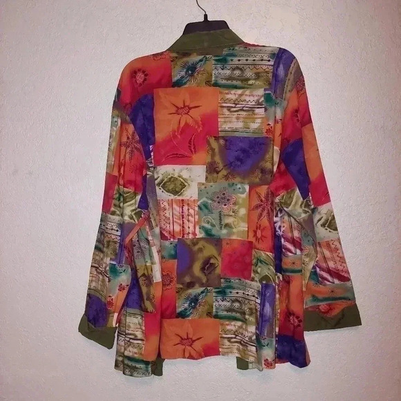 Vintage Essay By Sharon Anthony Long Sleeve Print Button Cardigan Size 16/XL - Picture 2 of 6